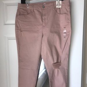 Blush high rise ankle jeggings